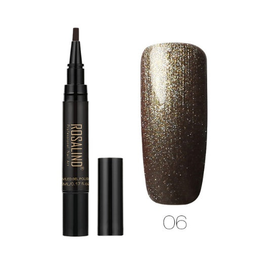 Rosalind 5ml Solid Color Nail Art Pen Nail Glue for Nail Art