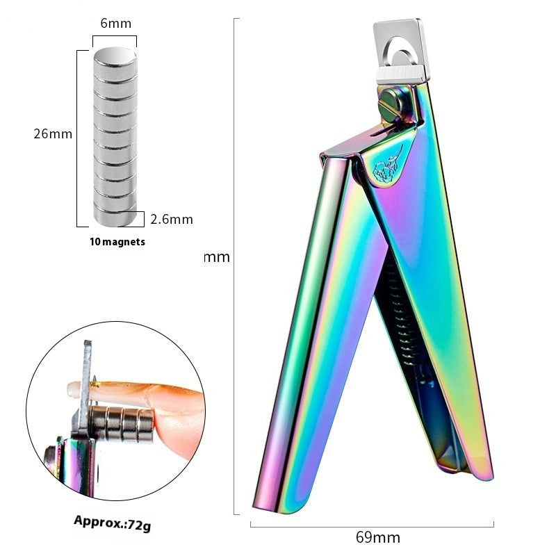 Nail Art Straight Cut Ribbon Titanium French U-shaped Scissors