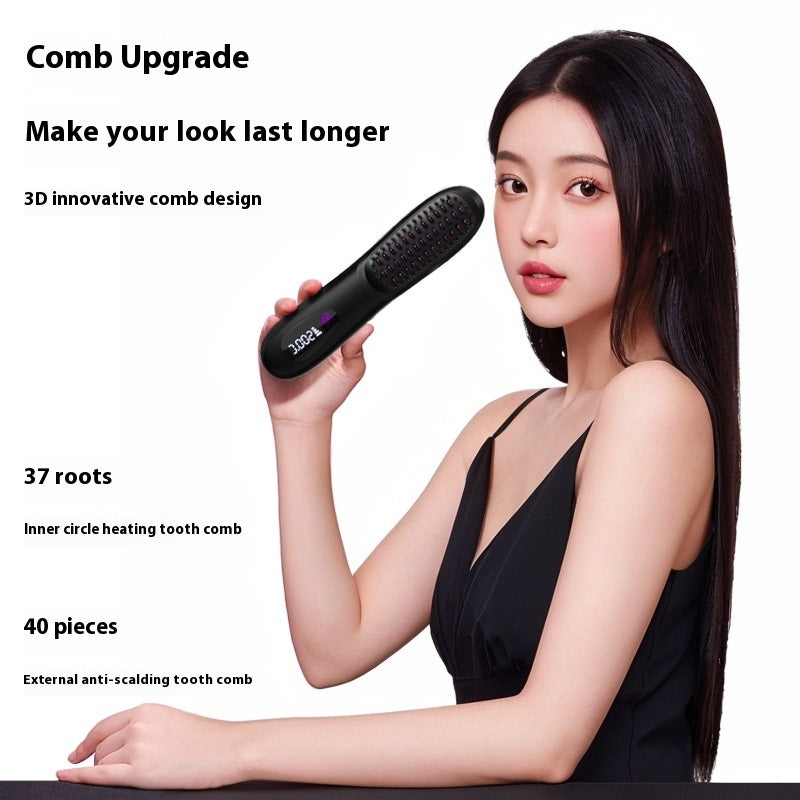 LCD Charging Straight Hair Styling Electric Comb