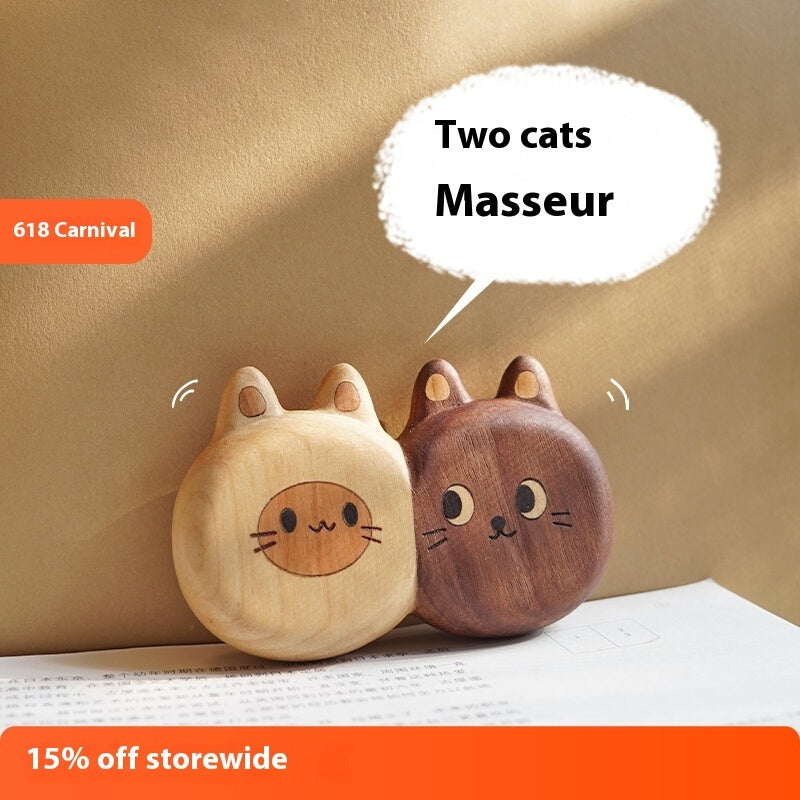 Cat Friend Decompression Relaxation Artifact Massage Wooden Comb