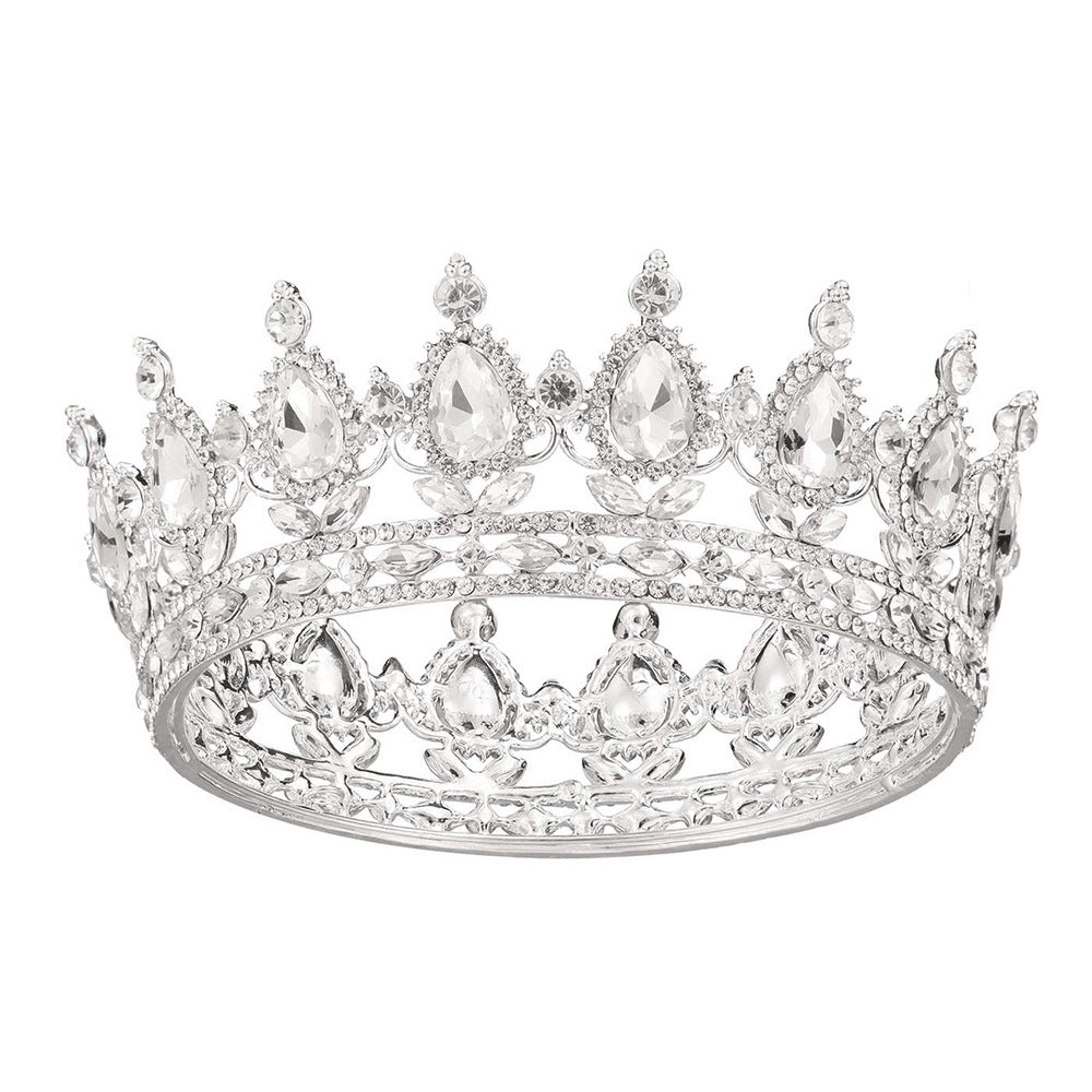 Baroque Diamond Bridal Crown Headdress