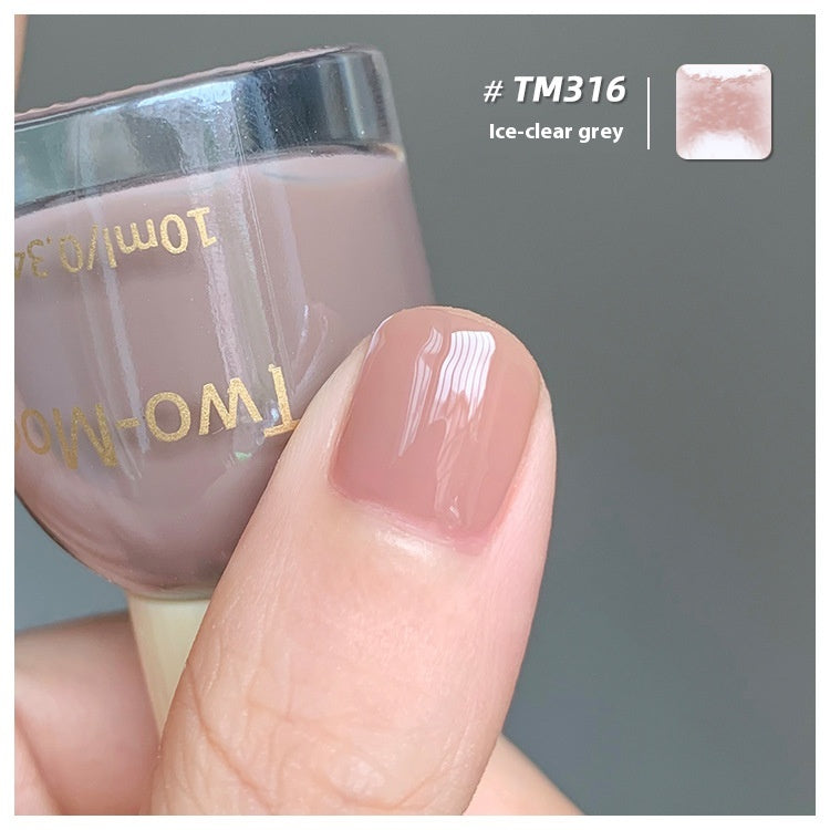 Two-Moons Summer Nail Polish Baking-free Non-tearing Jelly Juicy Grape Amber Strawberry Chopsticks