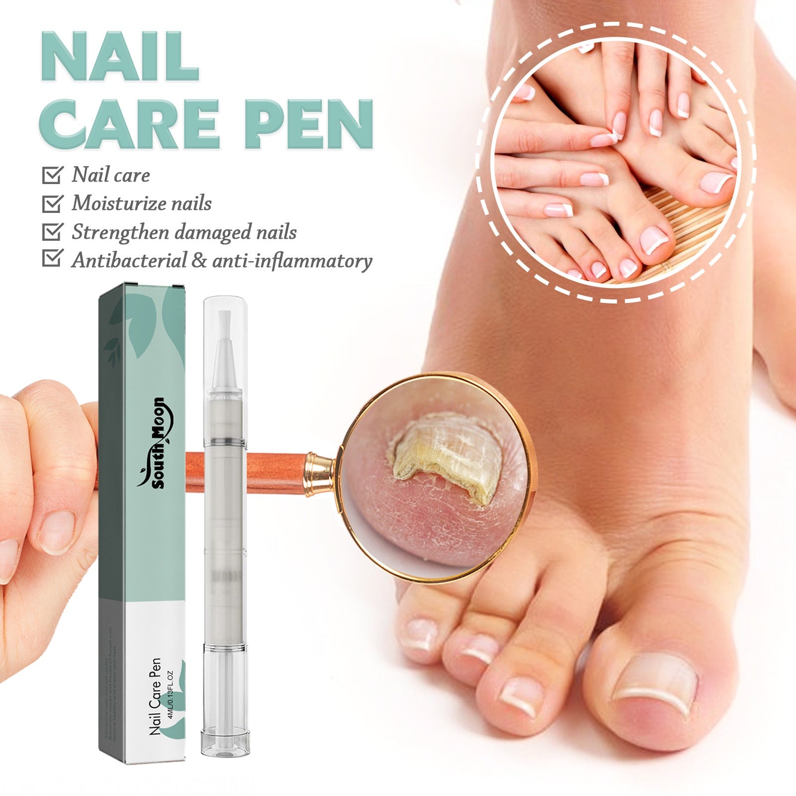 South Moon Nail Repair Pen Nail Removal Dead Skin Barbed Gray Nail Care Nutrition Moisturizing Repair Pen