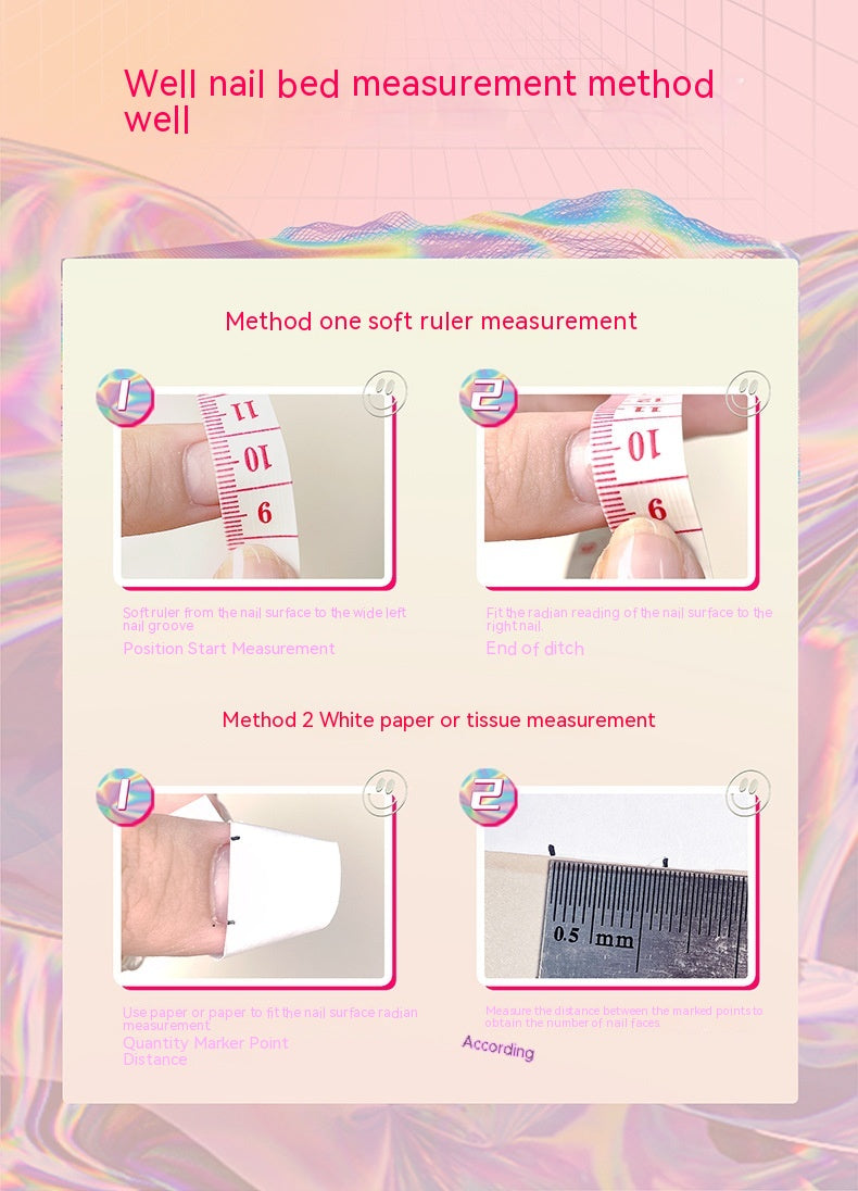 Caramel Micro Glass Bead Cat's Eye Hand-painted Cream Cartoon Snowflake Tree Cute Short Nail Handmade Wear Nail