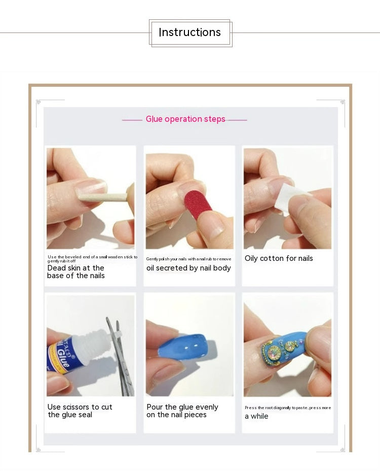Handmade Wear Armor High Sense Rhinestone Ball Nail Stickers