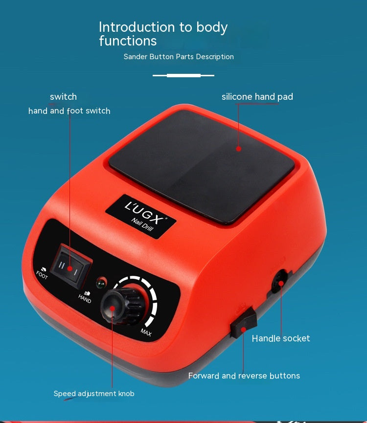 L'UGX New Nail Polisher High-speed 45000-turn Nail Salon Professional Nail Piercing Device