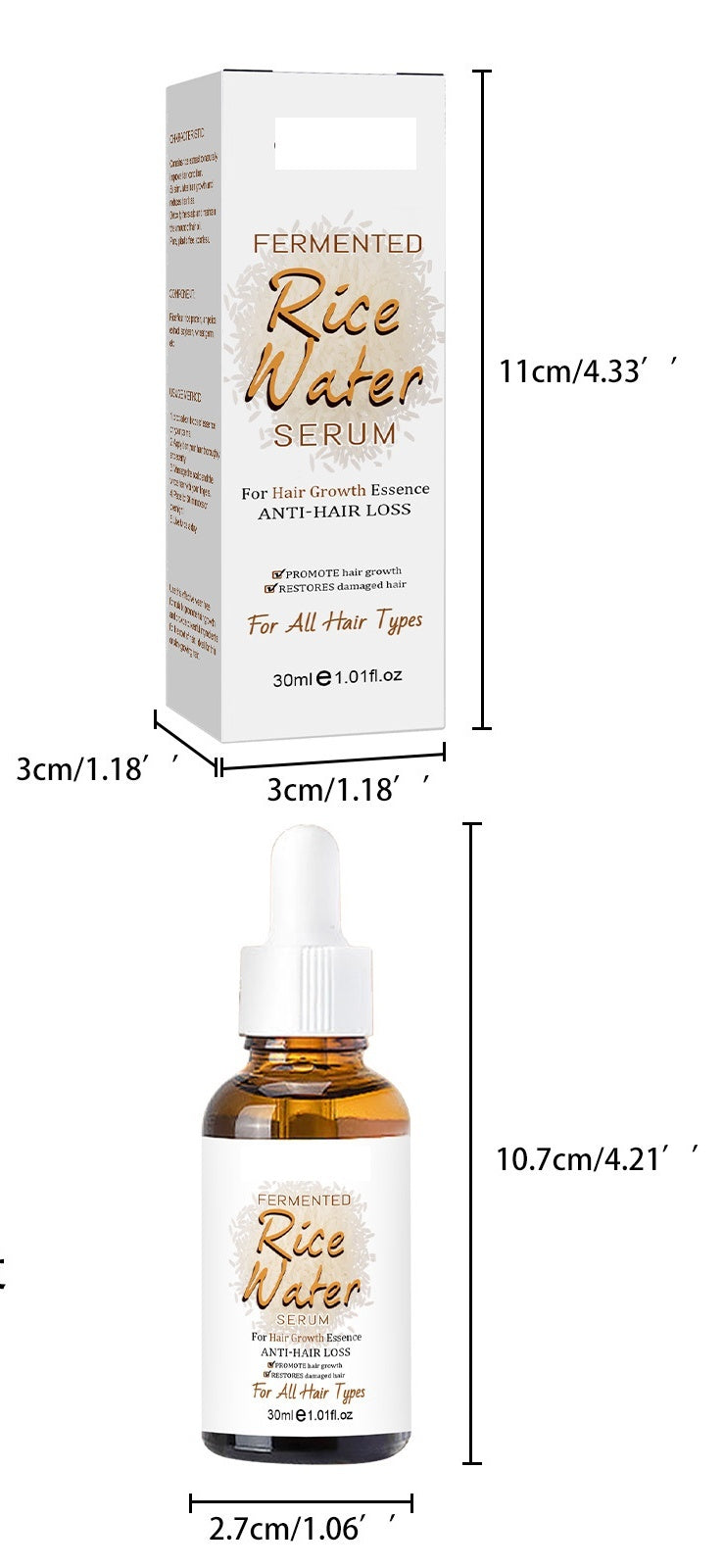 Rice Water Hair Essential Oil Improves Dry Hair And Manic Hair Moisturizing Serum