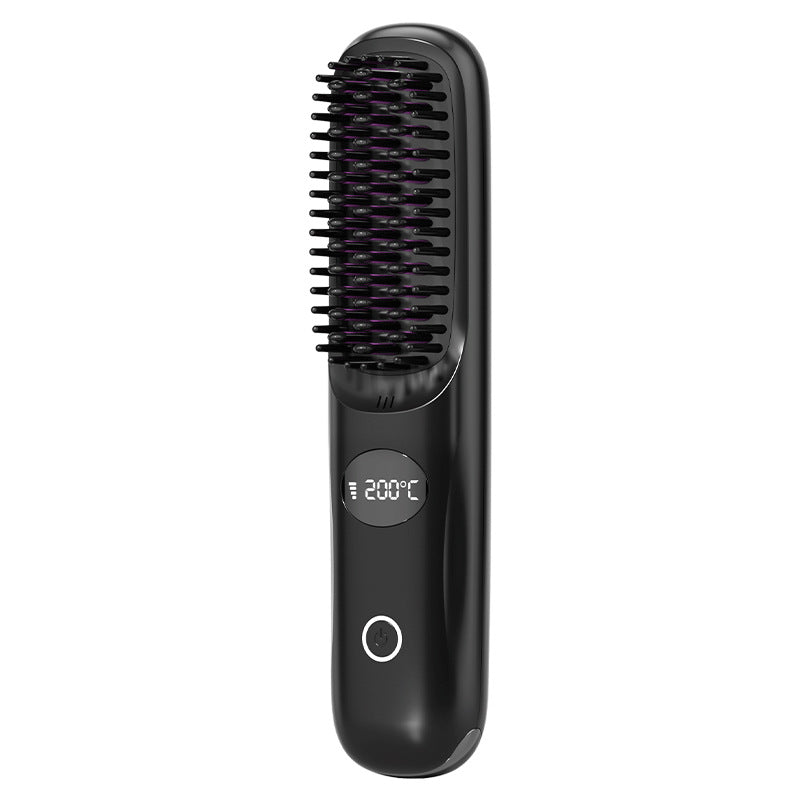 LCD USB Charging Ceramic Heating Comb Straight Hair