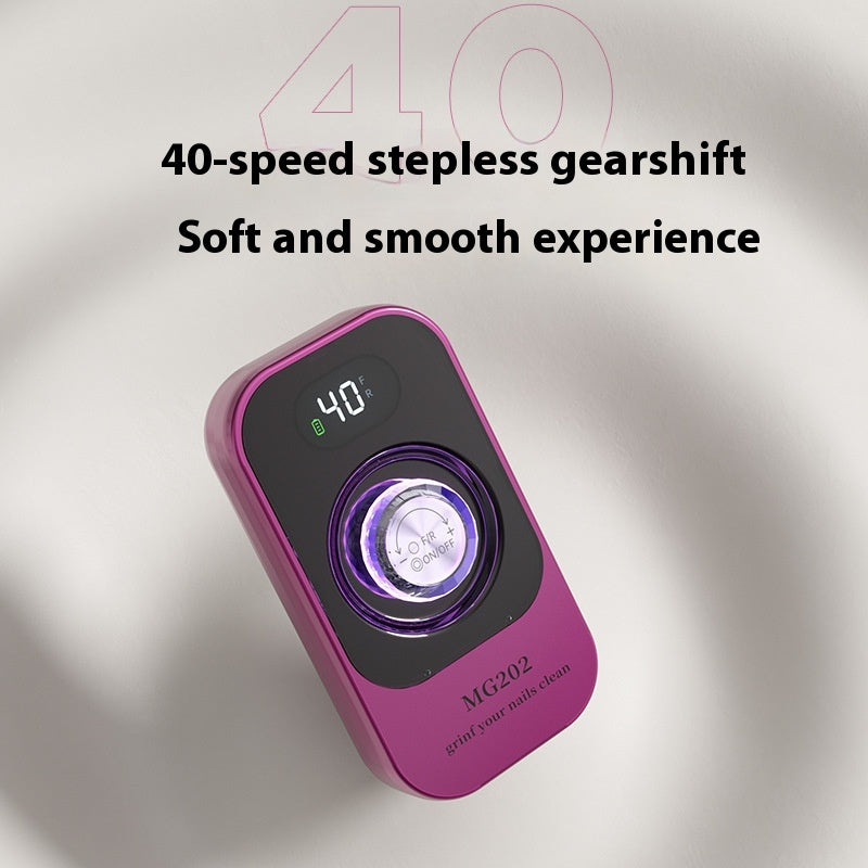 MG202 Cross-portable Rechargeable Desktop Nail Removal And Polishing Integrated Polishing Machine Colorful Light