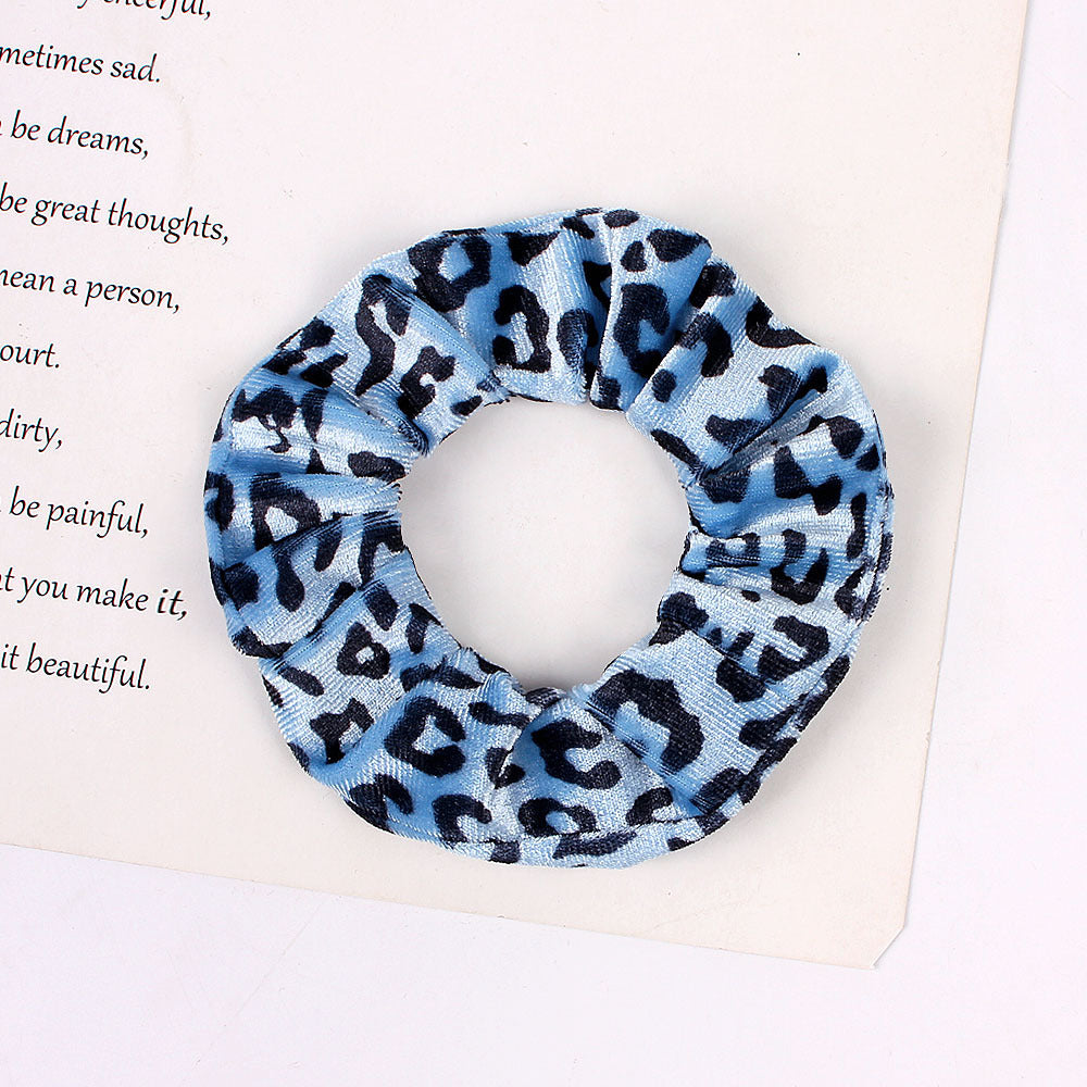 Leopard Flannel Large Intestine Hair Tie