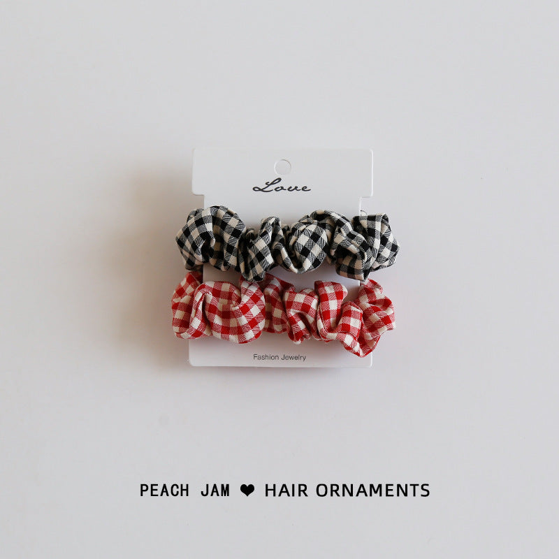 Plaid hair tie combo head rope