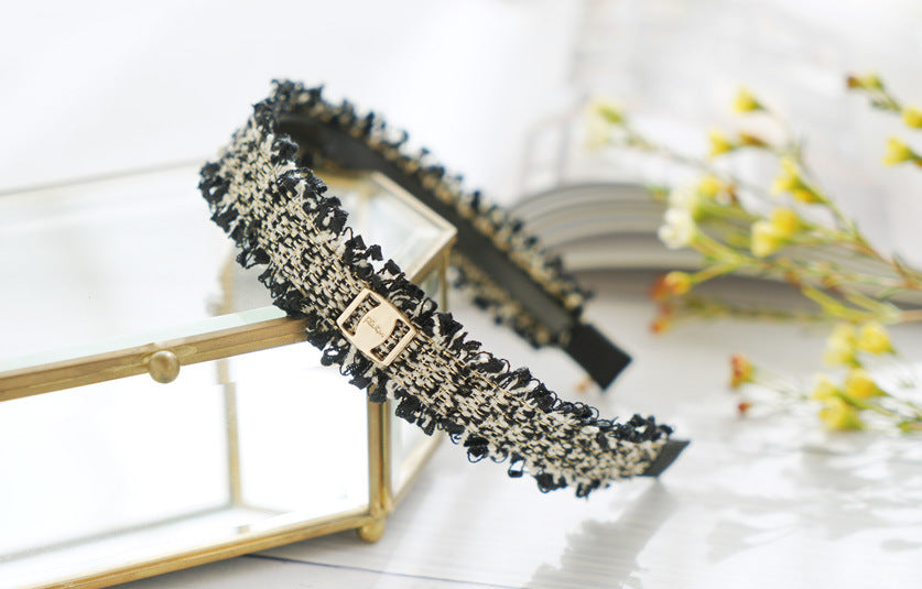 Simple Raw Edging, Beading, Thin Edging, Light Board, Hair Hoop, Headband, Pressing Hair, Lady