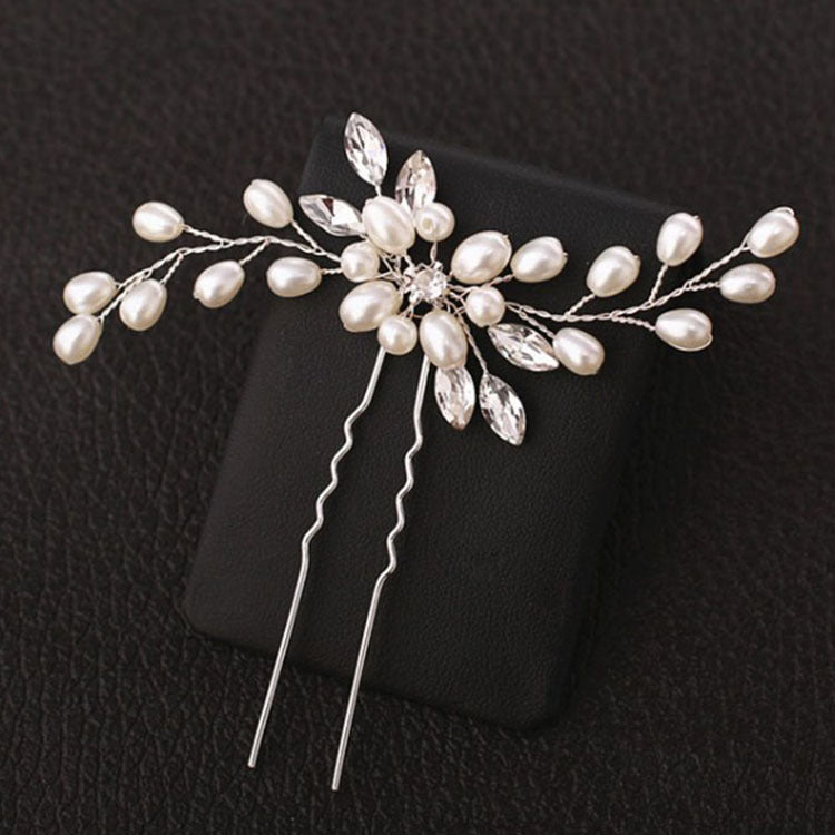 Golden silver bridal pearl tiara