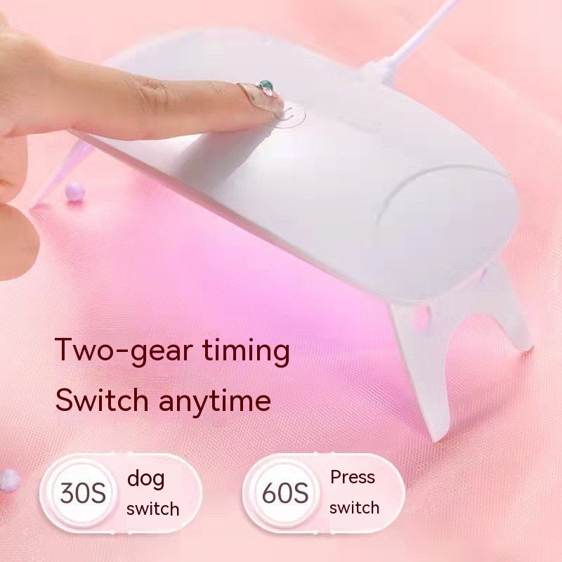 Mini Small Folding Mouse Hot Lamp Handheld Phototherapy Machine Nail Baking Drying UV Curing