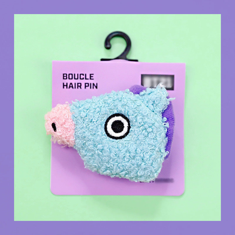 Plush cute hairpin