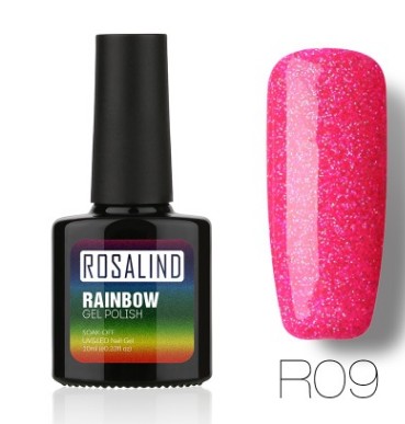 Rosalind Nail free, long-lasting, non-toxic, nail polish, ROSALIND phototherapy glue, star studded rainbow system.