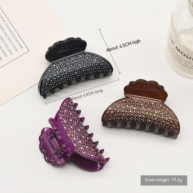 Fully-jeweled Crystal Women's Acrylic Fashion Grip