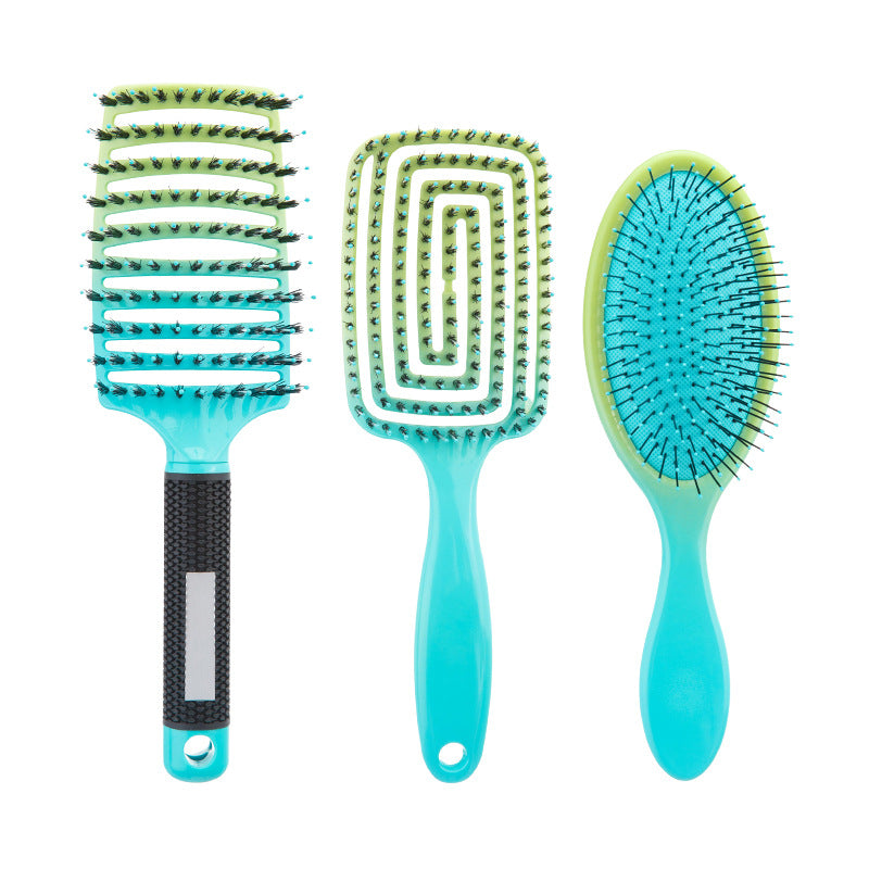 Gradient Curly Hair Hollow Comb Set