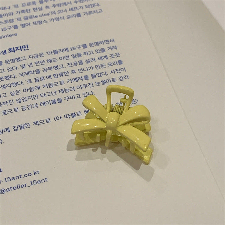 Candy-colored Metal Hair Clip With A Bow