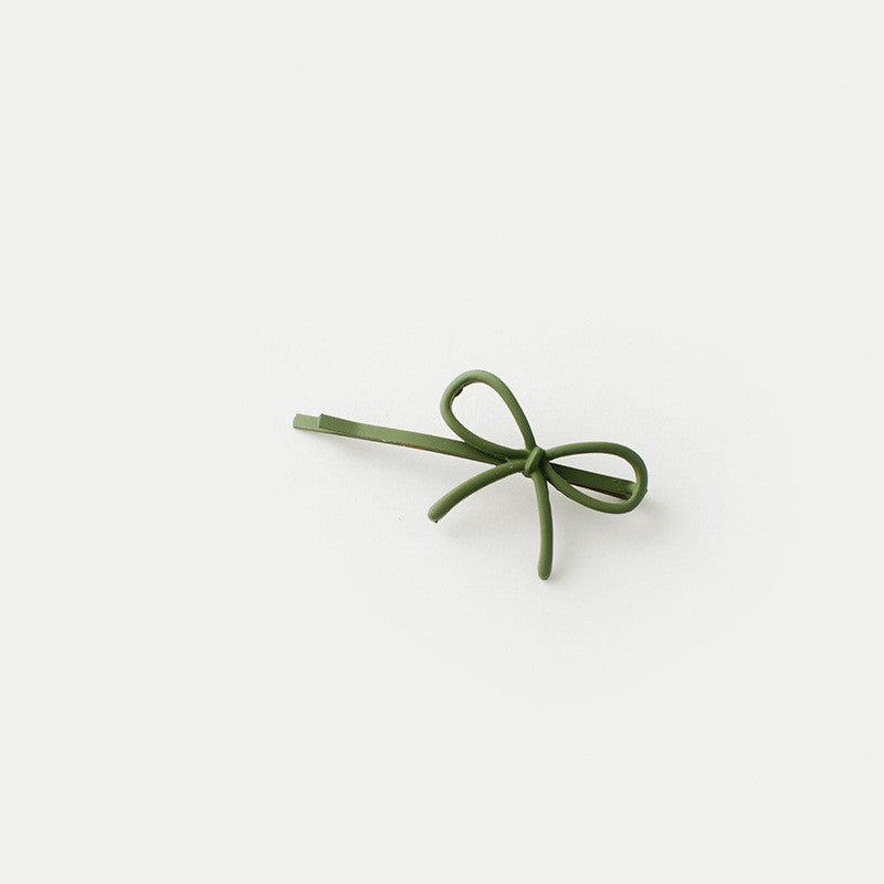 Water lacquer bow one word clip hairpin