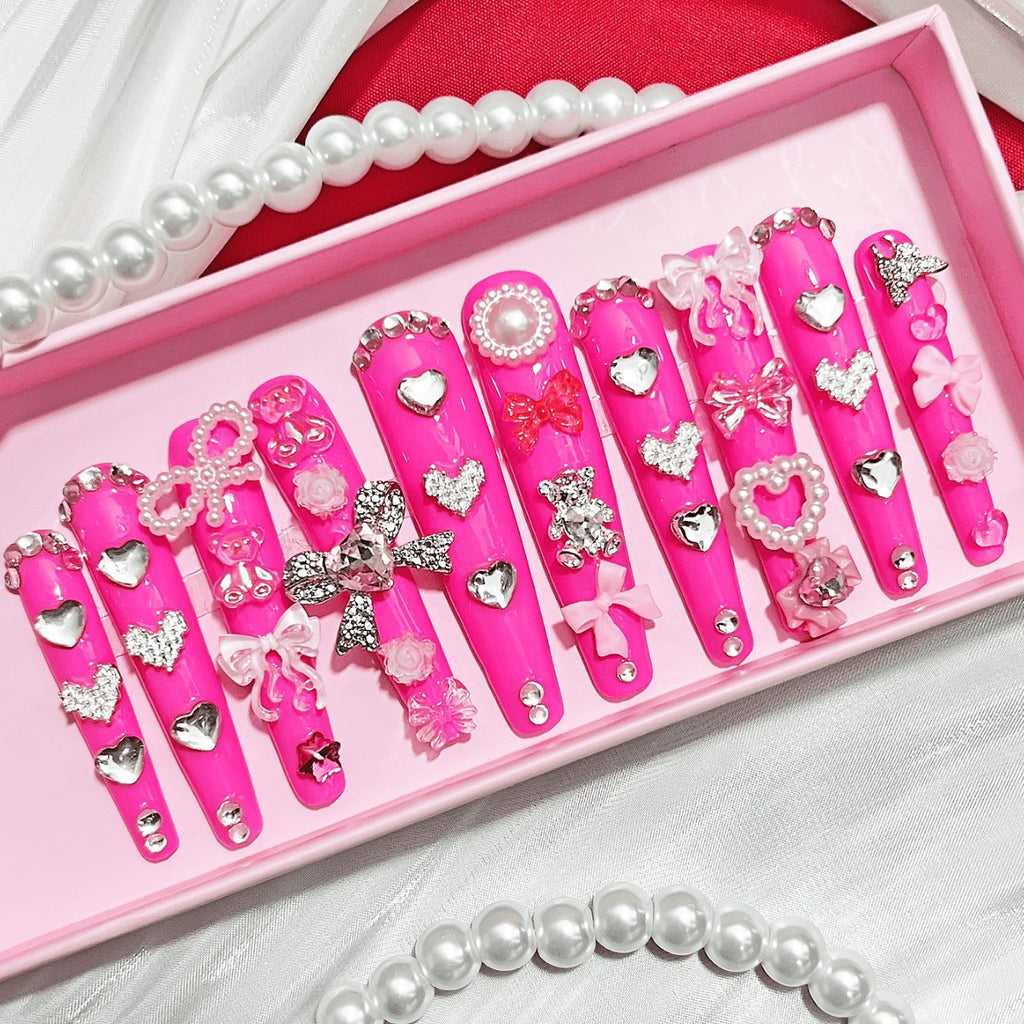 Armor Manicure Handmade Wear Nail Sweet Bow Manicure