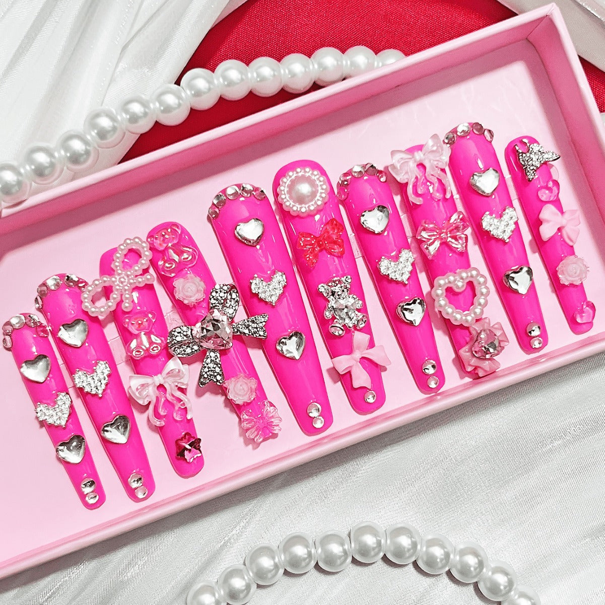 Armor Manicure Handmade Wear Nail Sweet Bow Manicure