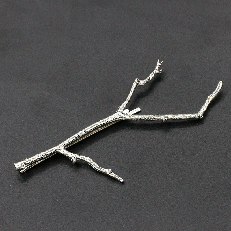 Metal branch women's hair clip
