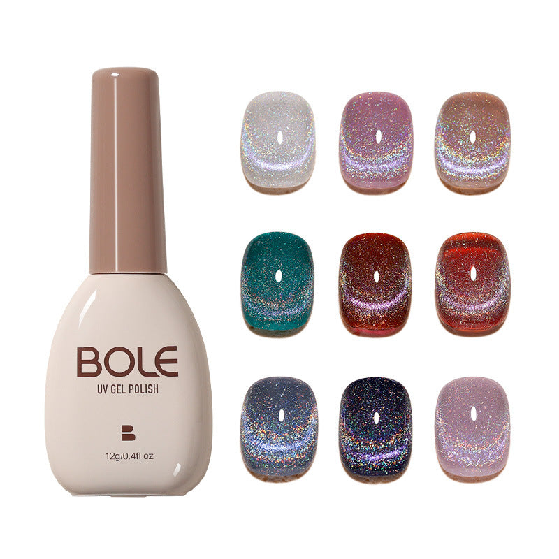 Bole Colorful Laser Cat Eye Nail Polish