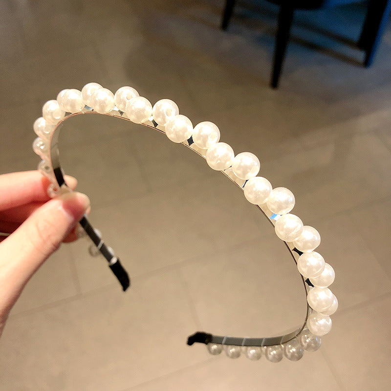 Pure Handmade Fish String Pearl Hairband Headband Girl's Hairpin