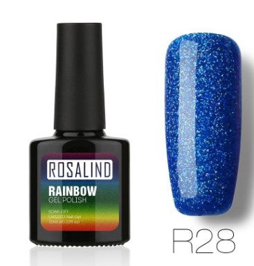 Rosalind Nail free, long-lasting, non-toxic, nail polish, ROSALIND phototherapy glue, star studded rainbow system.