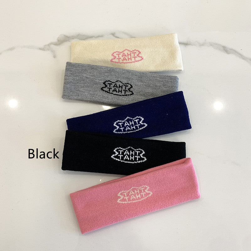 Men's And Women's Fashion All-match Casual Embroidery Sports Style With Letters Sweat-absorbing Hair Band