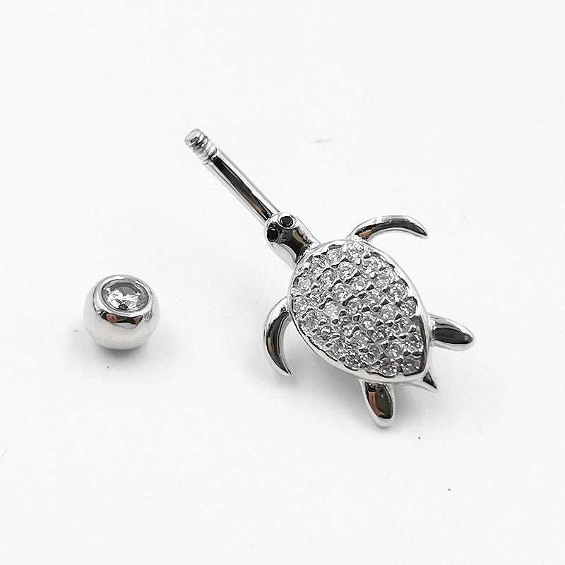 Turtle Diamond Navel Nail