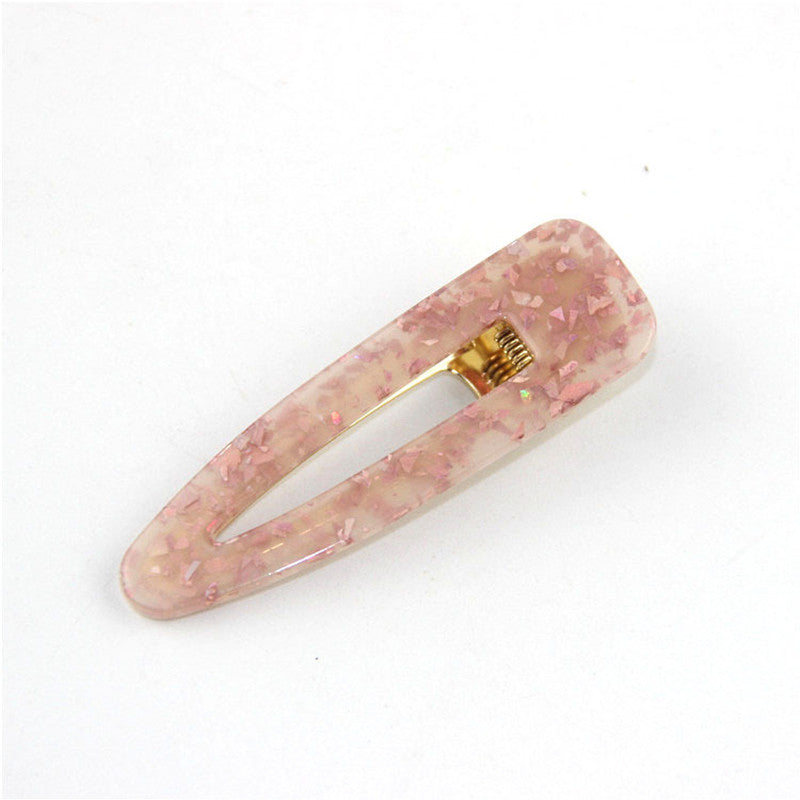 Japanese Retro Hollow Geometric Acrylic Bangs Clip
