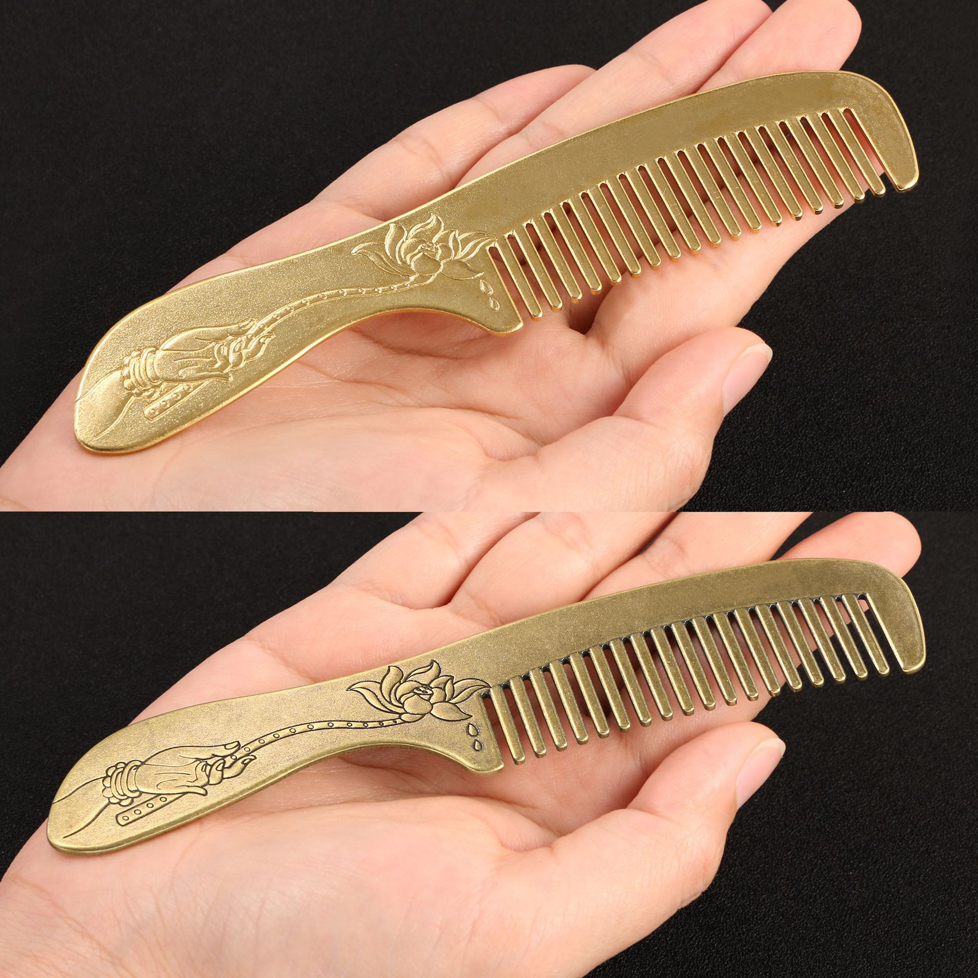 Handmade Brass Vintage Comb Exquisite Polishing