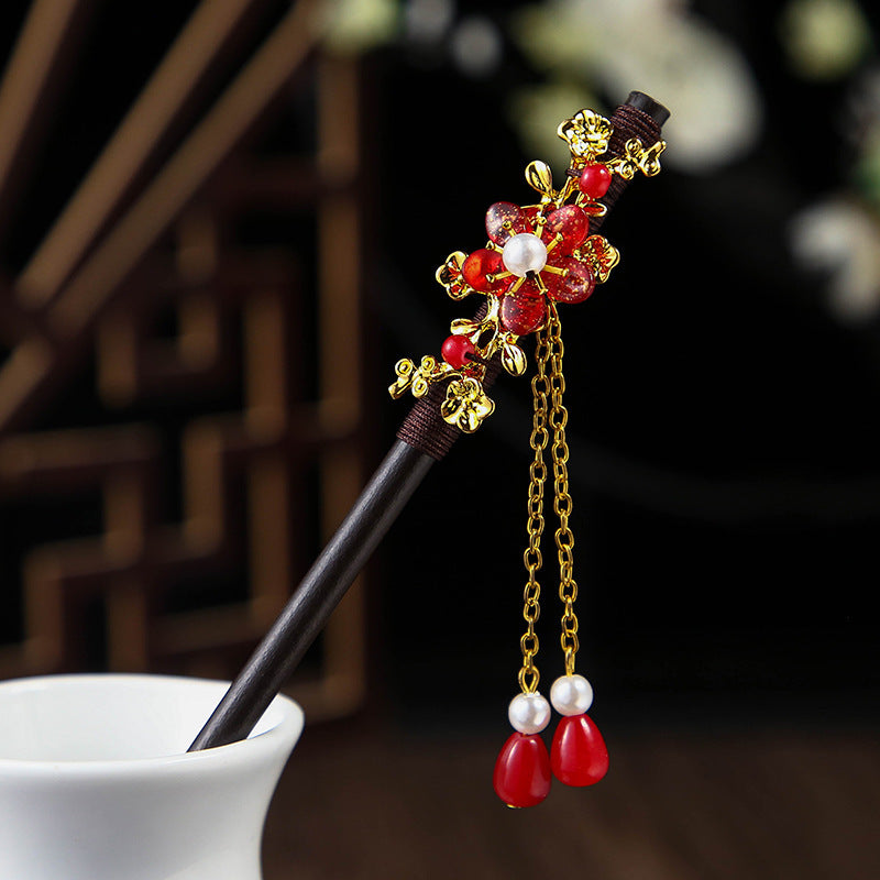 Ebony Hairpin Cheongsam Hanfu Tassel