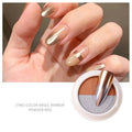 New two-color nail art solid gradient mirror powder