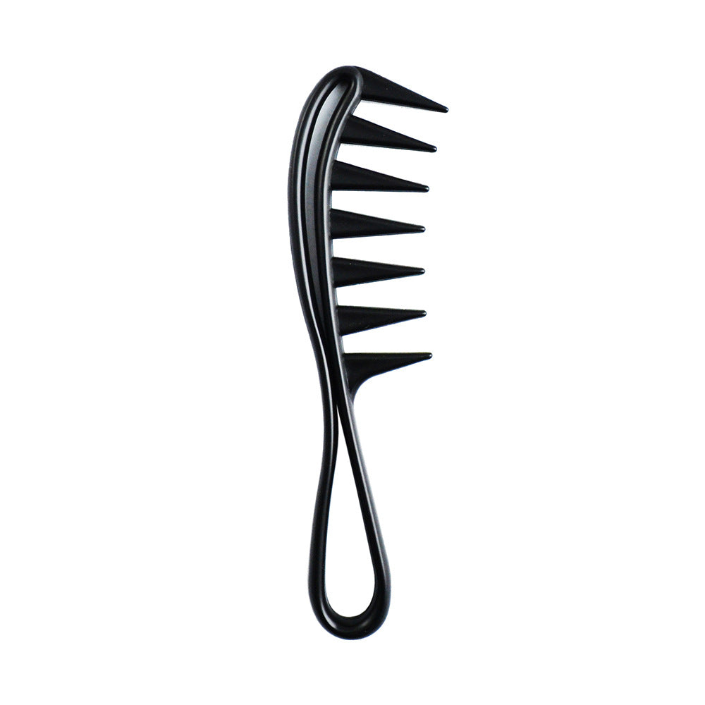Three-dimensional Handle Comb For Greasy Hair Hair Saloon Dedicated Wide Tooth Shark Comb