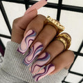 Ballet Wave Line Detachable Finished Product Nail Stickers