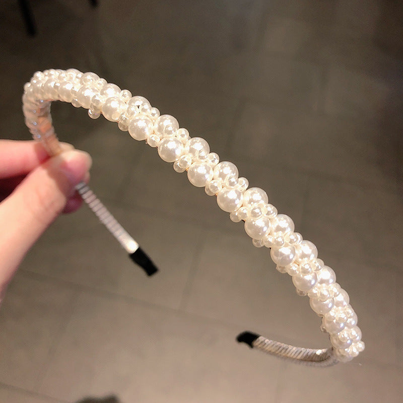 Pure Handmade Fish String Pearl Hairband Headband Girl's Hairpin