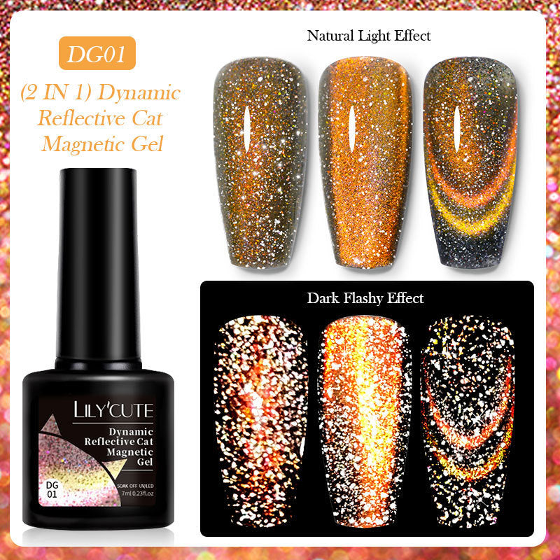 Lilycute Diamond In The Debris Cat Eye Series Nail Polish Gel