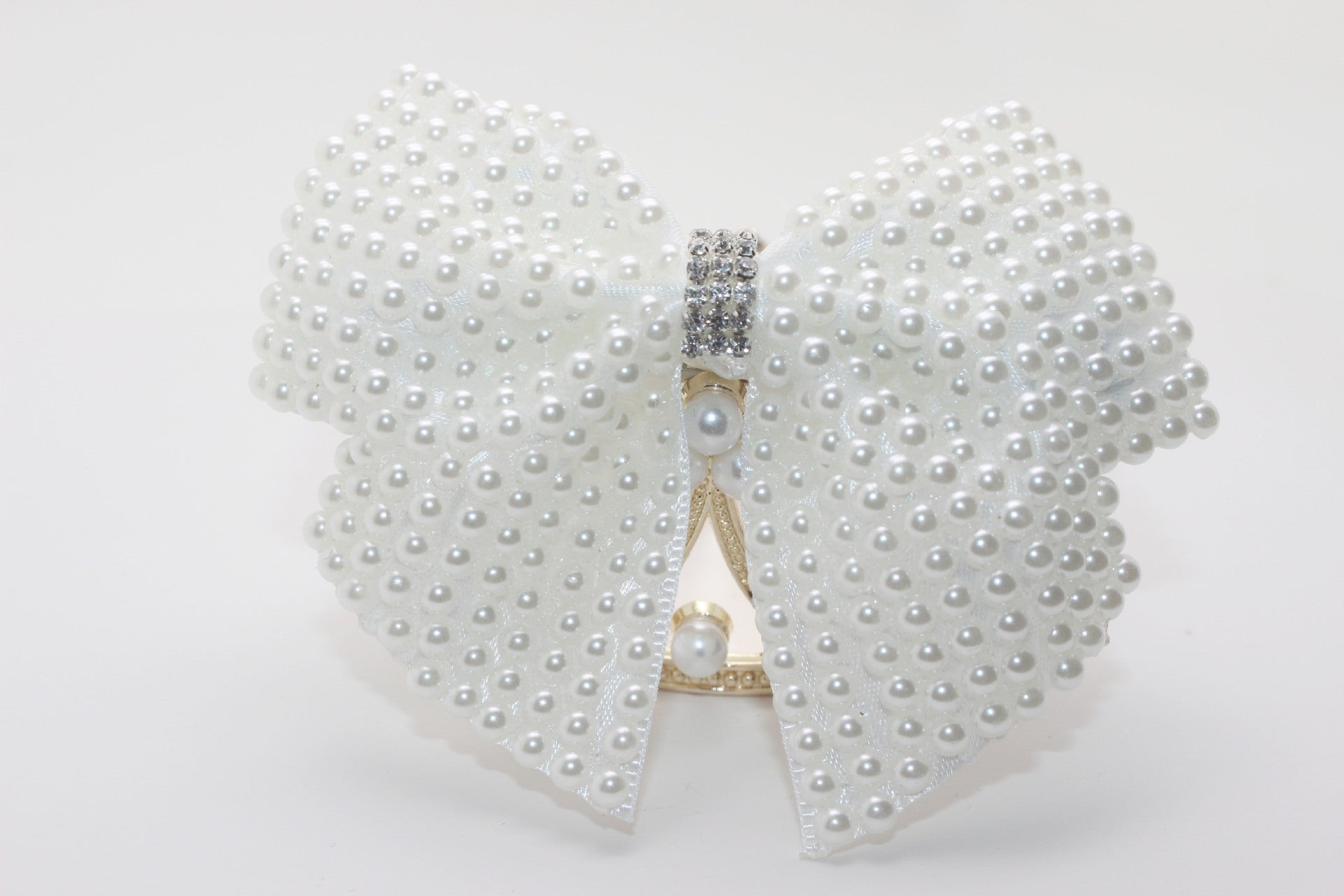 Bow Tiara Pearl Hair Clip