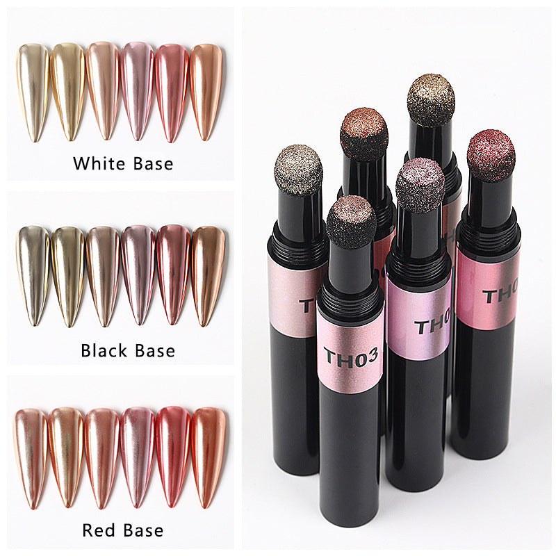 Hyo2 New Hot 6 Color Nail Air Cushion Powder Pen