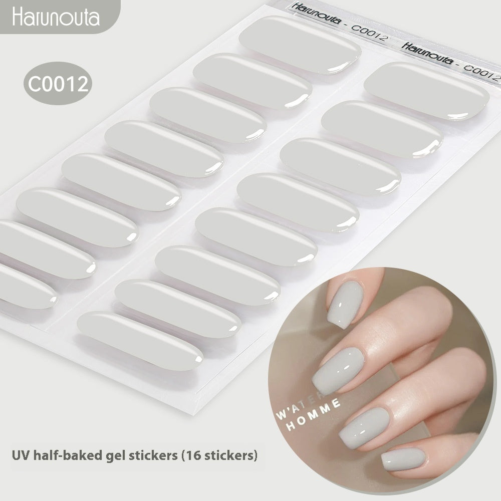 Harunouta Nail Stickers UV Gel Nail Sticker Semi-curing