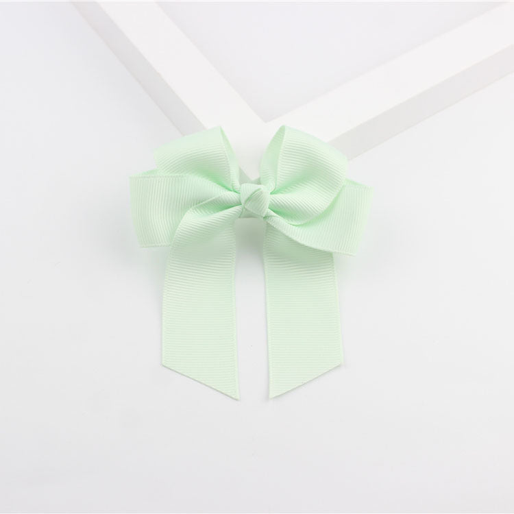 European And American Children Hairpin Ornament Four-ear Ribbon