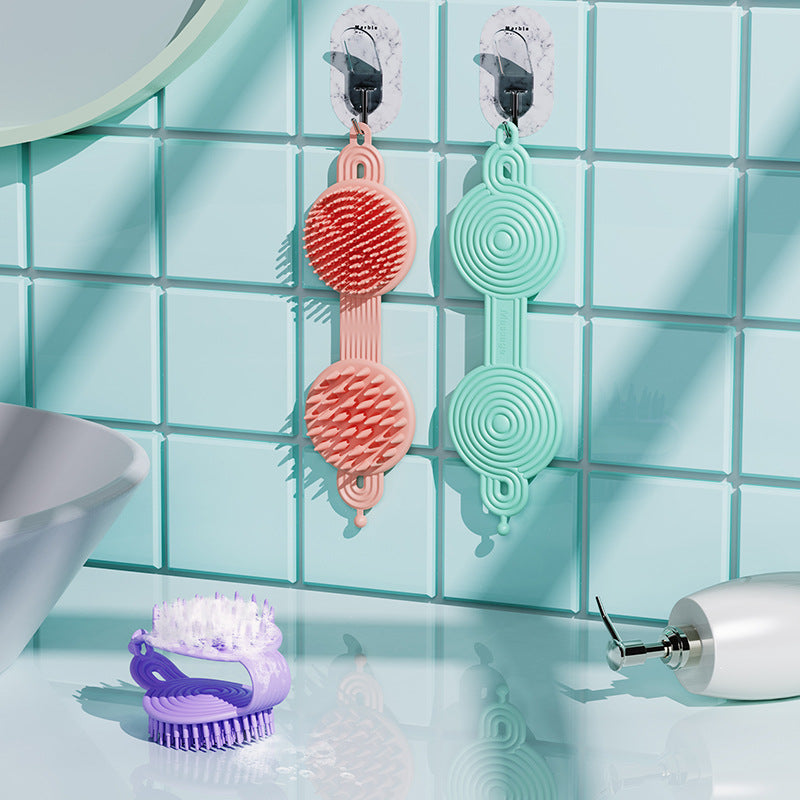 Soft Rubber Double-sided Shampoo Brush Massager