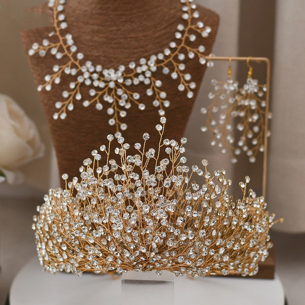 Bridal Headdress Handmade Exquisite Crystal Crown