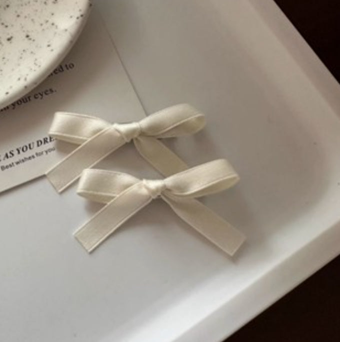 Sweet Girl Bow Ribbon Barrettes