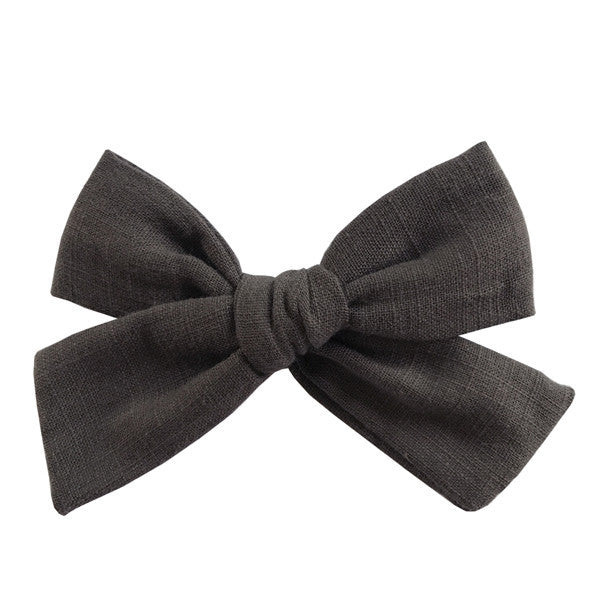 Cotton and linen bow hairpin