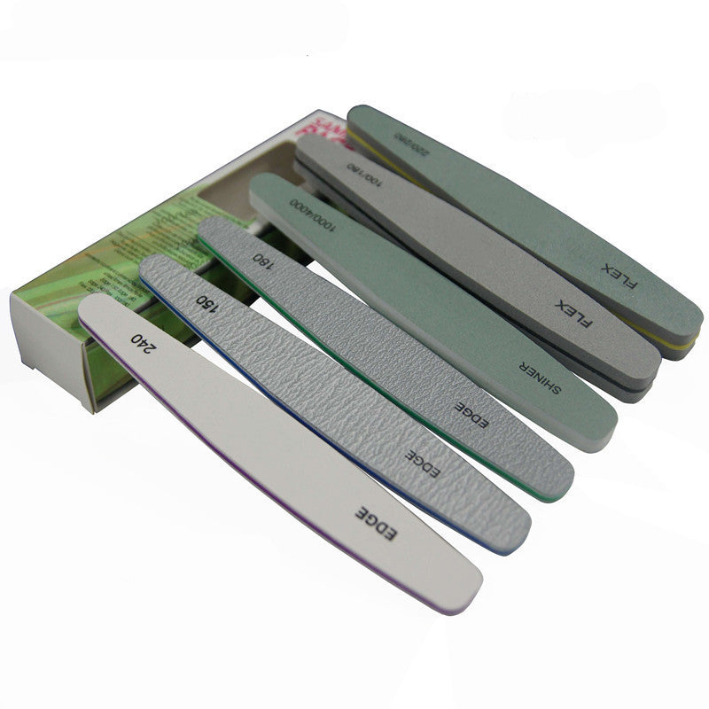 Edge Nail File 6 Piece Nail Set Sponge Polishing Strip Nail Polishing