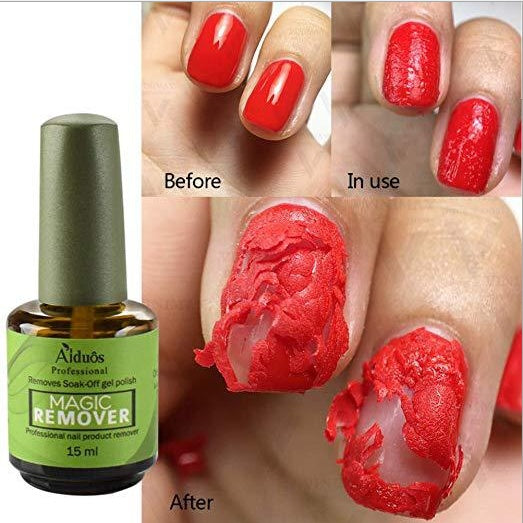 Alduos Nail Polish Burst Magic Nail Polish Remover  Fast Soak Off Sticky  Nail Gel Polish Degreaser Cleaner